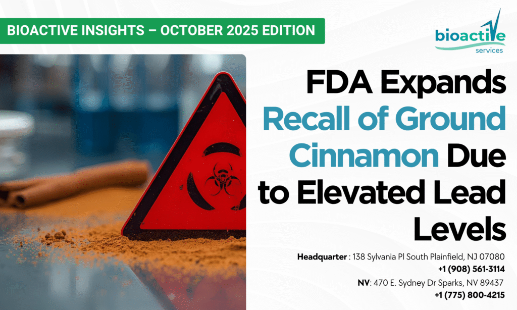 FDA cinnamon recall elevated lead levels