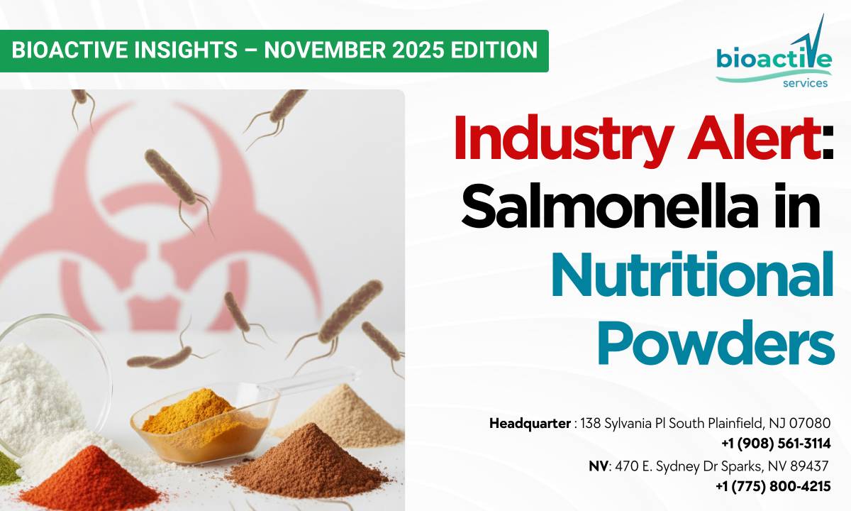 Salmonella contamination nutritional powders USA